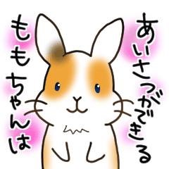 [LINEスタンプ] ももちゃんはあいさつができる