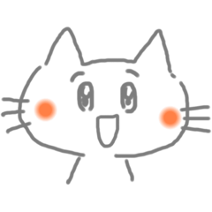 [LINEスタンプ] シンプルな透明ねこ。