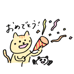 [LINEスタンプ] ねこ時々ぱんだ