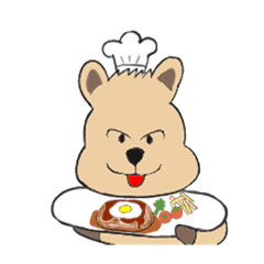 [LINEスタンプ] 一流料理人のワラビー君（グルメ通専用）