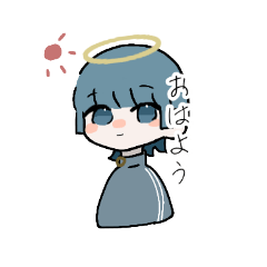 [LINEスタンプ] 青い天使ちゃん