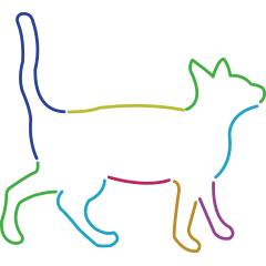 [LINEスタンプ] cat contour