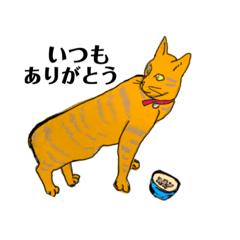 [LINEスタンプ] keiko and cat