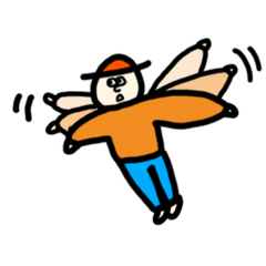 [LINEスタンプ] 空が飛べるお兄さん