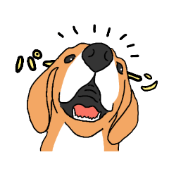 [LINEスタンプ] ビーグル犬ジョア①