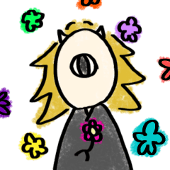 [LINEスタンプ] ひとつ目面のおばけ