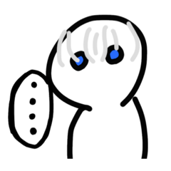 [LINEスタンプ] 白い人白玉編