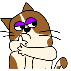 [LINEスタンプ] 顔で伝える茶白ねこ