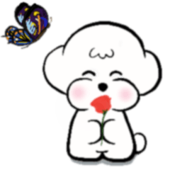 [LINEスタンプ] 綿菓子***素敵な子犬の日常