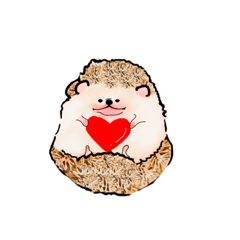 [LINEスタンプ] かわいいハリネズミ_感情読めない編hedghog