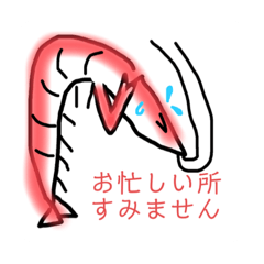 [LINEスタンプ] エビの敬語（喜怒哀楽・ビジネス）+おまけ