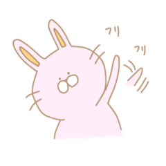 [LINEスタンプ] 目が小さなうさぎ