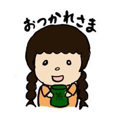 [LINEスタンプ] 女の子あいさつスタンプ