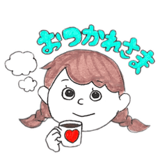 [LINEスタンプ] 三つ編み子