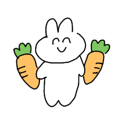 [LINEスタンプ] ニコニコしているぼくんちのうさぎ