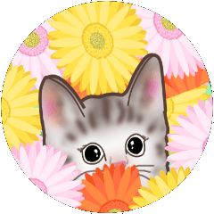 [LINEスタンプ] 花と子猫に癒されて