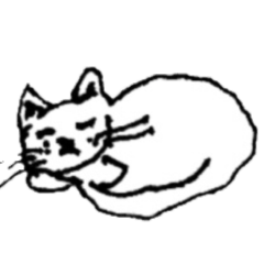 [LINEスタンプ] 生きるネコ