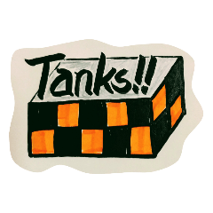 [LINEスタンプ] 市松模様Boxで気持ちを伝えよう