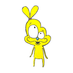 [LINEスタンプ] しあわせ黄色いうさぎhappy yellow Rabbit
