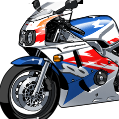 [LINEスタンプ] 400ccスポーツバイク5(車バイクシリーズ)
