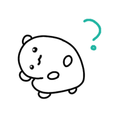 [LINEスタンプ] まっしろおもちハムスター