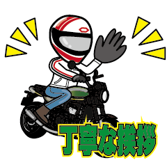 [LINEスタンプ] タイガーカラーネイキッドバイク②（敬語）