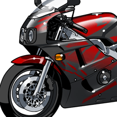[LINEスタンプ] 400ccスポーツバイク6(車バイクシリーズ)