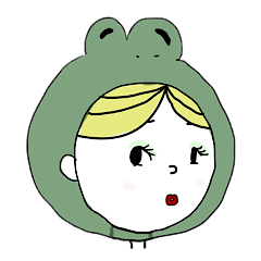 [LINEスタンプ] わがままガール あまガエル