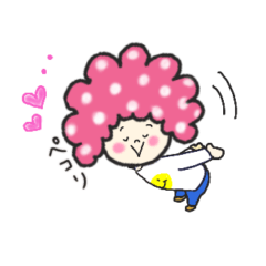 [LINEスタンプ] 《敬語編》アフロヘアーのcuteなココちゃん