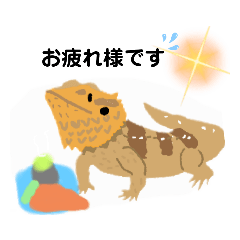 [LINEスタンプ] フトアゴヒゲ トカゲ   2〜愉快な2匹〜