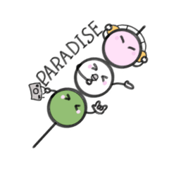 [LINEスタンプ] 三色団子の日常(改)