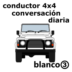 [LINEスタンプ] 4WD乗りの為のスペイン語スタンプ(white3)の画像（メイン）