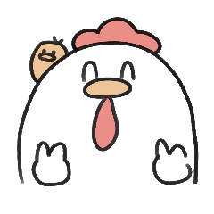 [LINEスタンプ] ゆるゆるなにわとりとひよこ