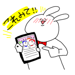 [LINEスタンプ] 赤推しのうさぎ