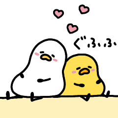 [LINEスタンプ] へんてこなヒヨコとアヒルの○○