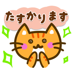 [LINEスタンプ] かわいい茶トラ猫 [太文字＆使える言葉]