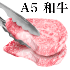 [LINEスタンプ] A5和牛です サーロインステーキ 肉