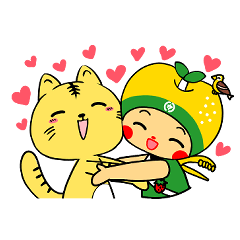 [LINEスタンプ] にゃん太郎×はがまるくん