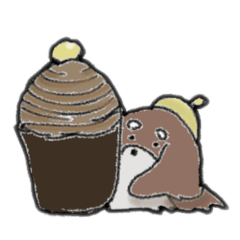 [LINEスタンプ] モンブラン犬