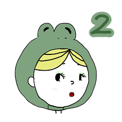 [LINEスタンプ] わがままガールあまガエル2