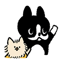 [LINEスタンプ] あーにゃ ＆ もっち