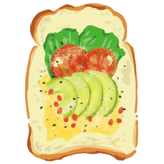 [LINEスタンプ] 美味しそうなトースト