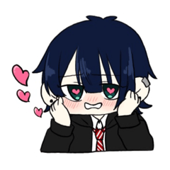 [LINEスタンプ] 依存系女の子+α