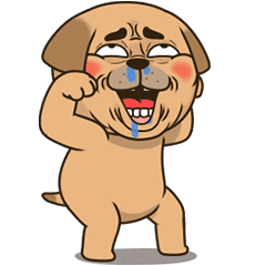 [LINEスタンプ] たのしいワンコの画像（メイン）