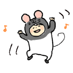 [LINEスタンプ] ねずみのまるこさん