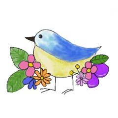 [LINEスタンプ] 鳥ちゃんとお花