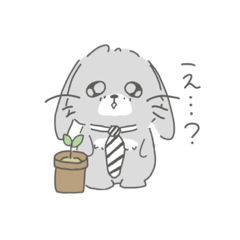 [LINEスタンプ] 続グレーのうさちゃん