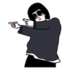 [LINEスタンプ] おかっぱ女子の日常。