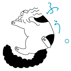 [LINEスタンプ] でっかいモフモフねこ