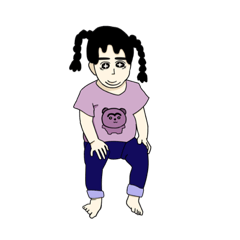 [LINEスタンプ] ひとみちゃん家族